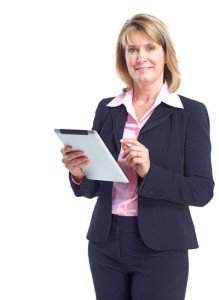Business woman with tablet 