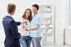 Couple in new apartment