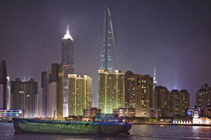 Shanghai Night View On Financial Center