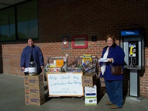 Pam at the Food Drive Food Drive Pam Morrison