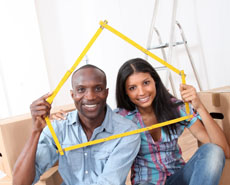 Young couple buying new home