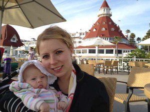 Yves's wife Claire with daughter, Chloe