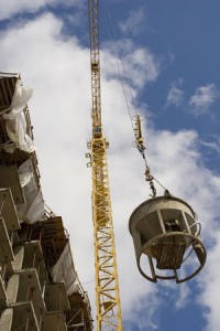 Construction on an apartment building