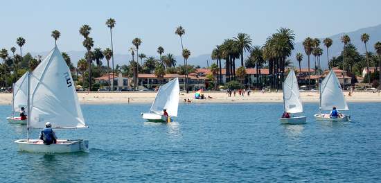 Sailing in the Santa Barbara Harbor. Photo credit L. Etling