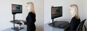 Sitting and standing at Ergo Desk