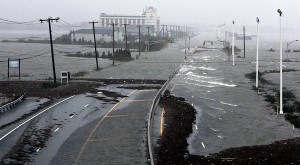Hurricane Sandy road damage