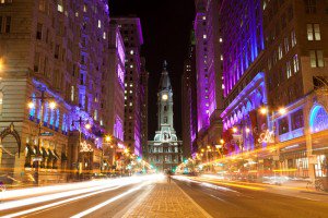 Philadelphia streets by night