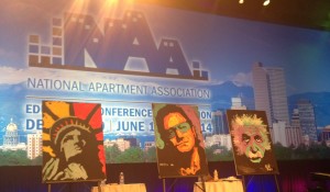 Artwork created by Erik Wahl during his general session presentation.