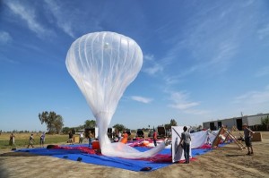 Project Loon balloon. Image via Visual News.