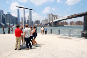 One of the mobile charging stations in action in New York City. Photo courtesy AT&T.