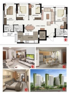 The layout of a multi-generational apartment in Singapore.