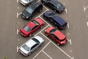 Creative angled parking.