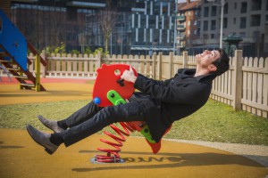 businessman on playground