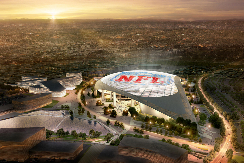 Aerial of the proposed NFL Entertainment District