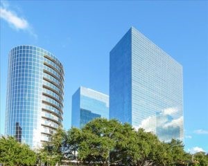 Greenway Plaza in Houston, part of Cousins Properties’ merger with Parkway Properties (via Yardi Matrix)