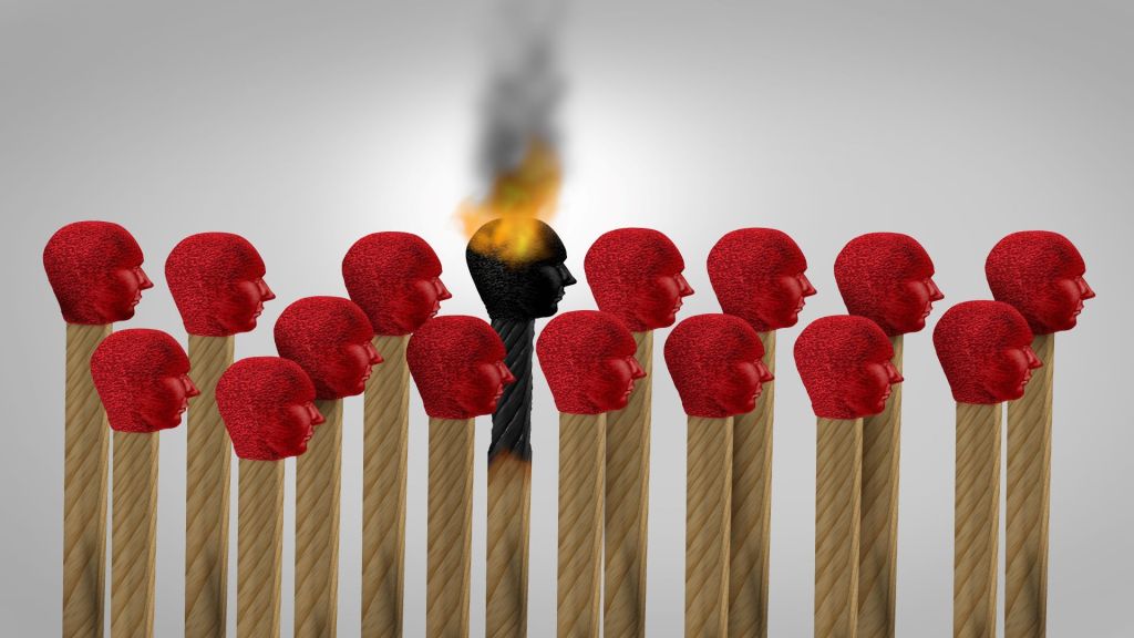 concept of remote employee burnout