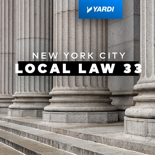 NYC LOCAL LAW 33 ENERGY SCORE DEADLINE APPROACHING