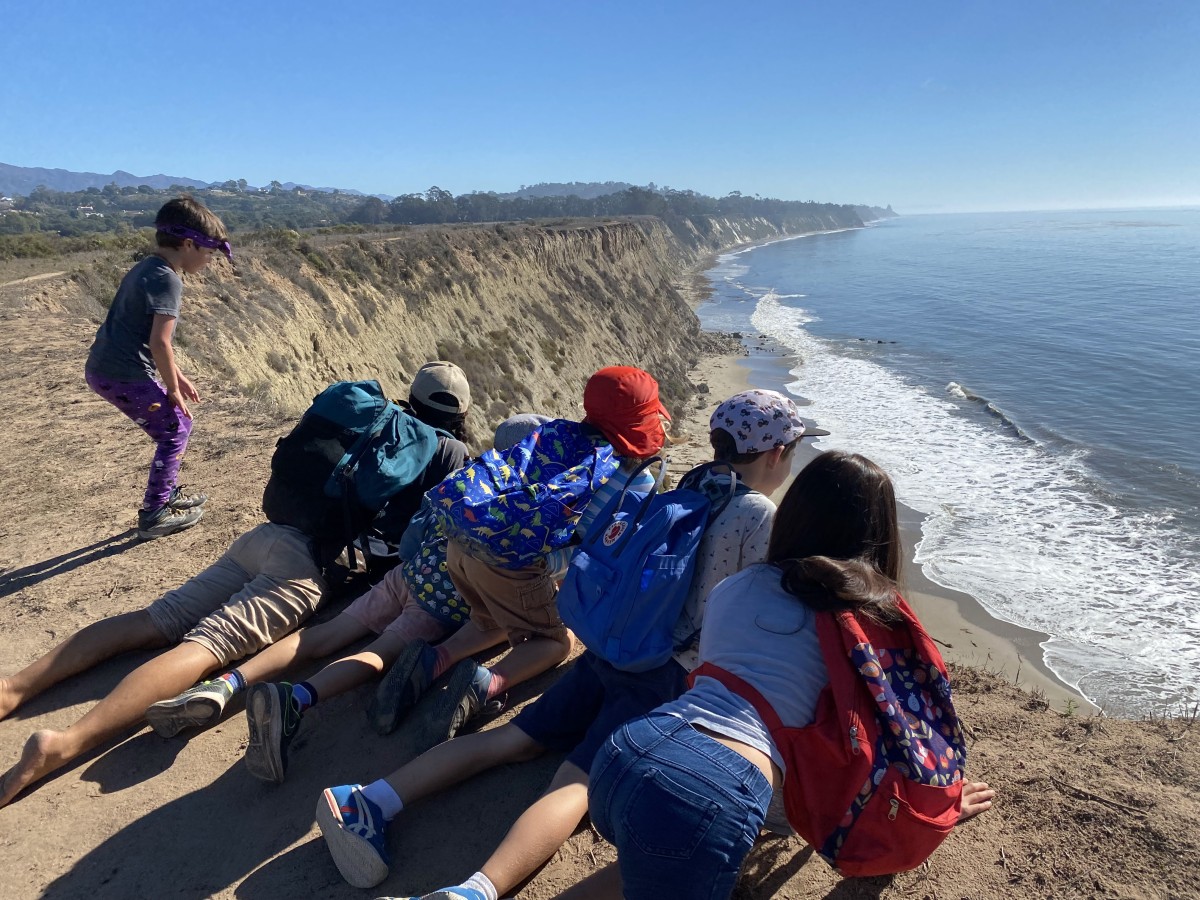 Children in nature, landscape, outdoors, and scenery