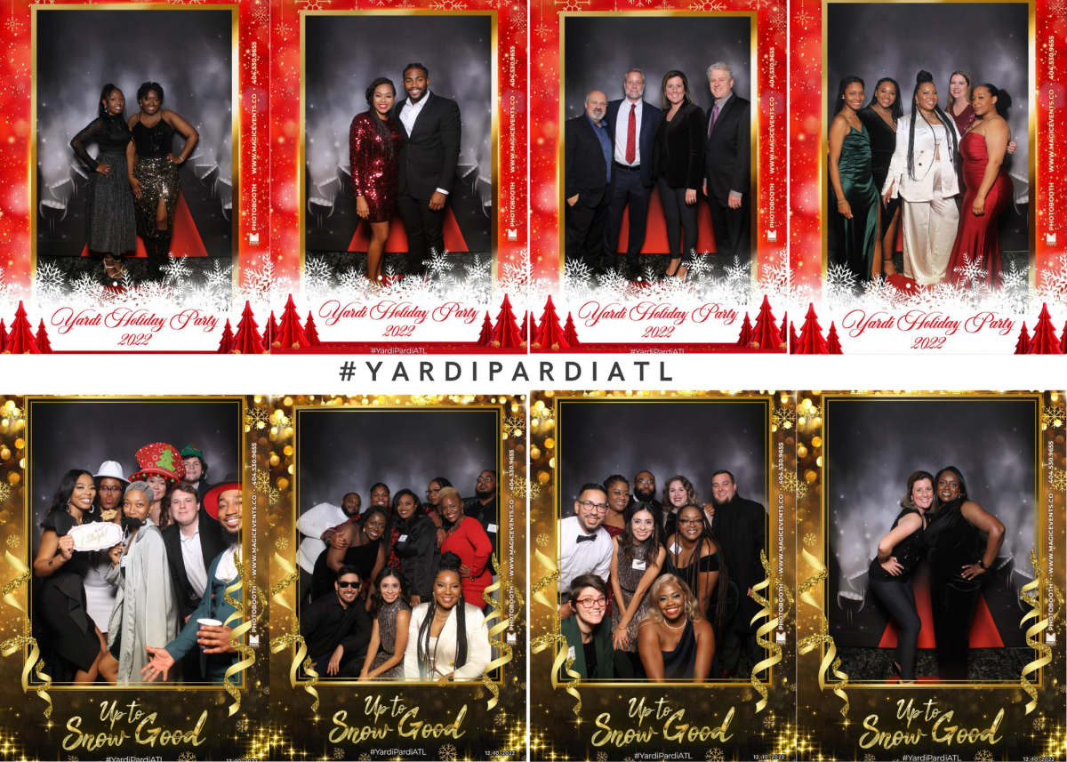 Atlanta office holiday party. Photo booth