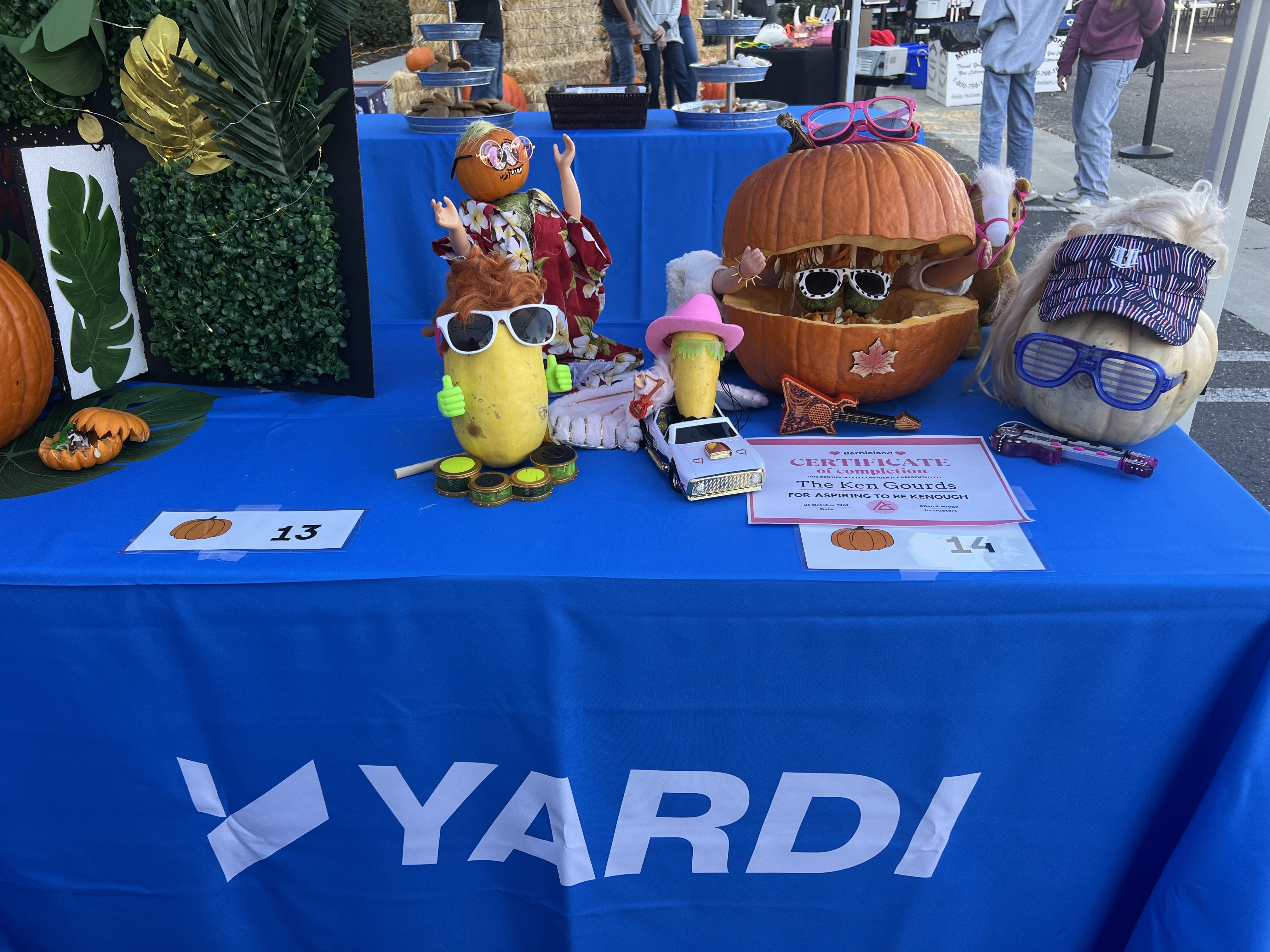 Pumpkin carving at Yardi party