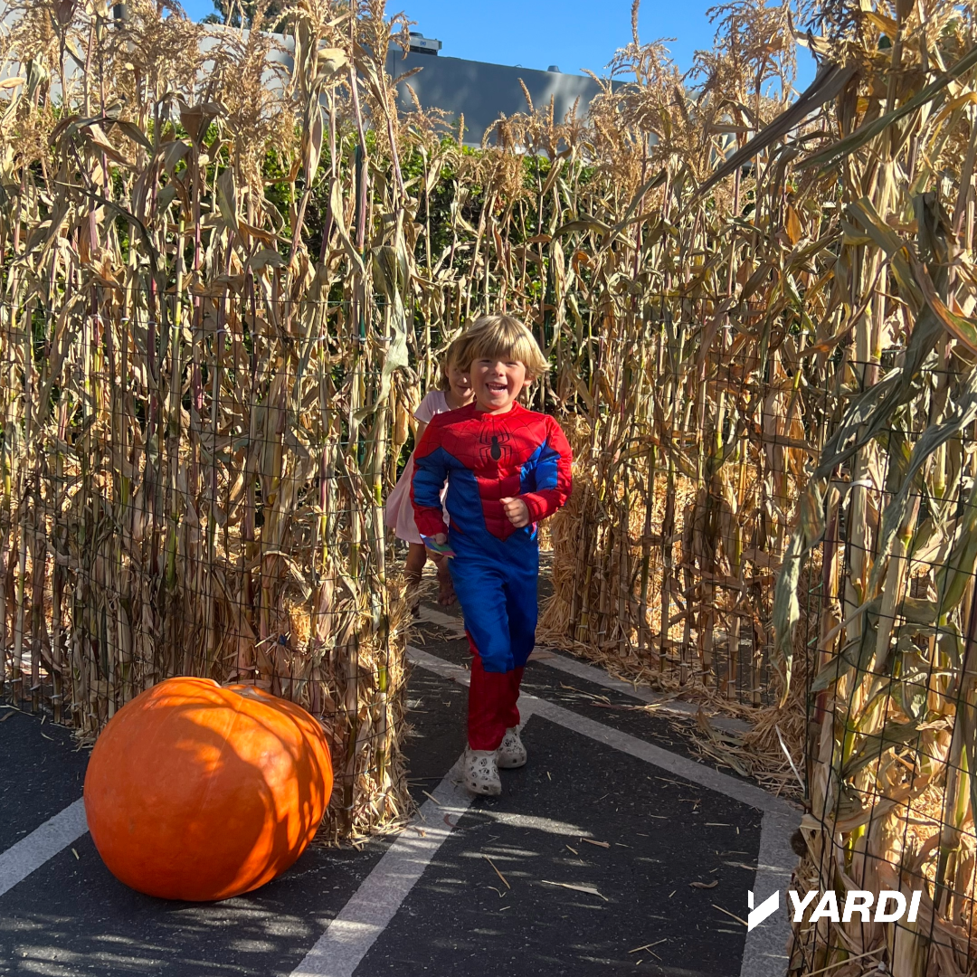 Kid at corn maze for Yardi 