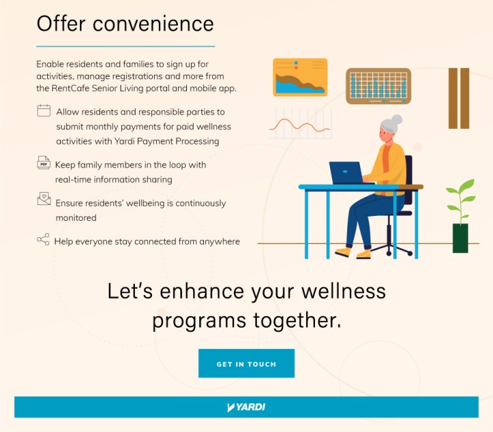RentCafe Wellness For Senior Living - Yardi Blog