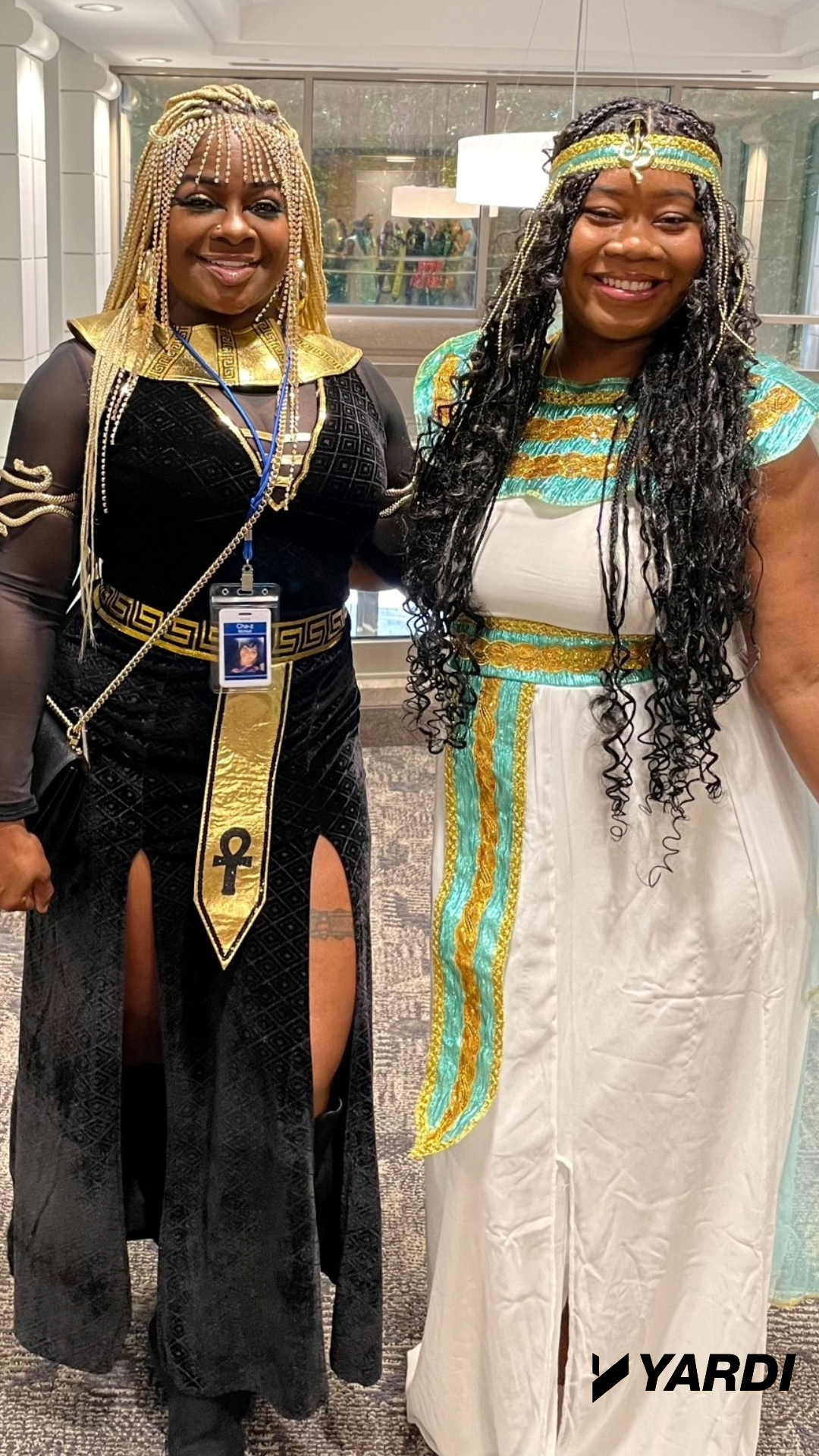 Yardi employees at costume contest party for spirit spooky season