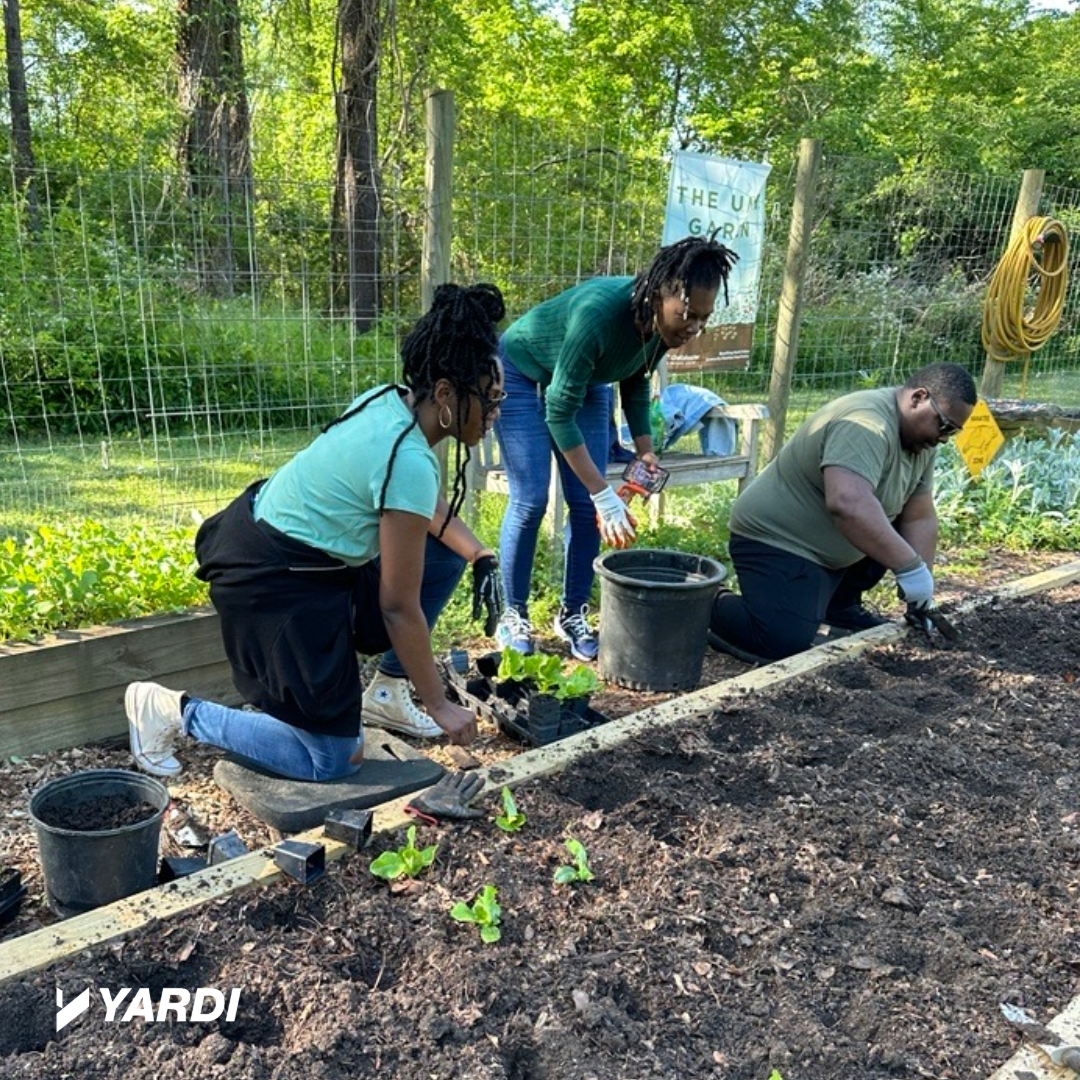 TeamYardi volunteers Atlanta CNC unity garden