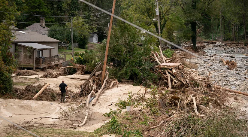 Hurricane Helene damage