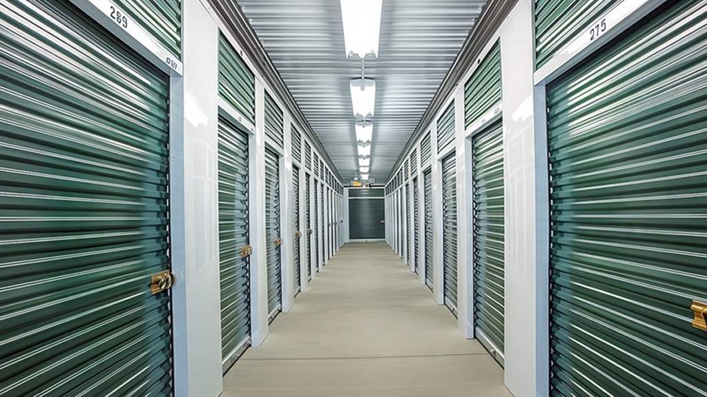 Hallway of a self storage facility