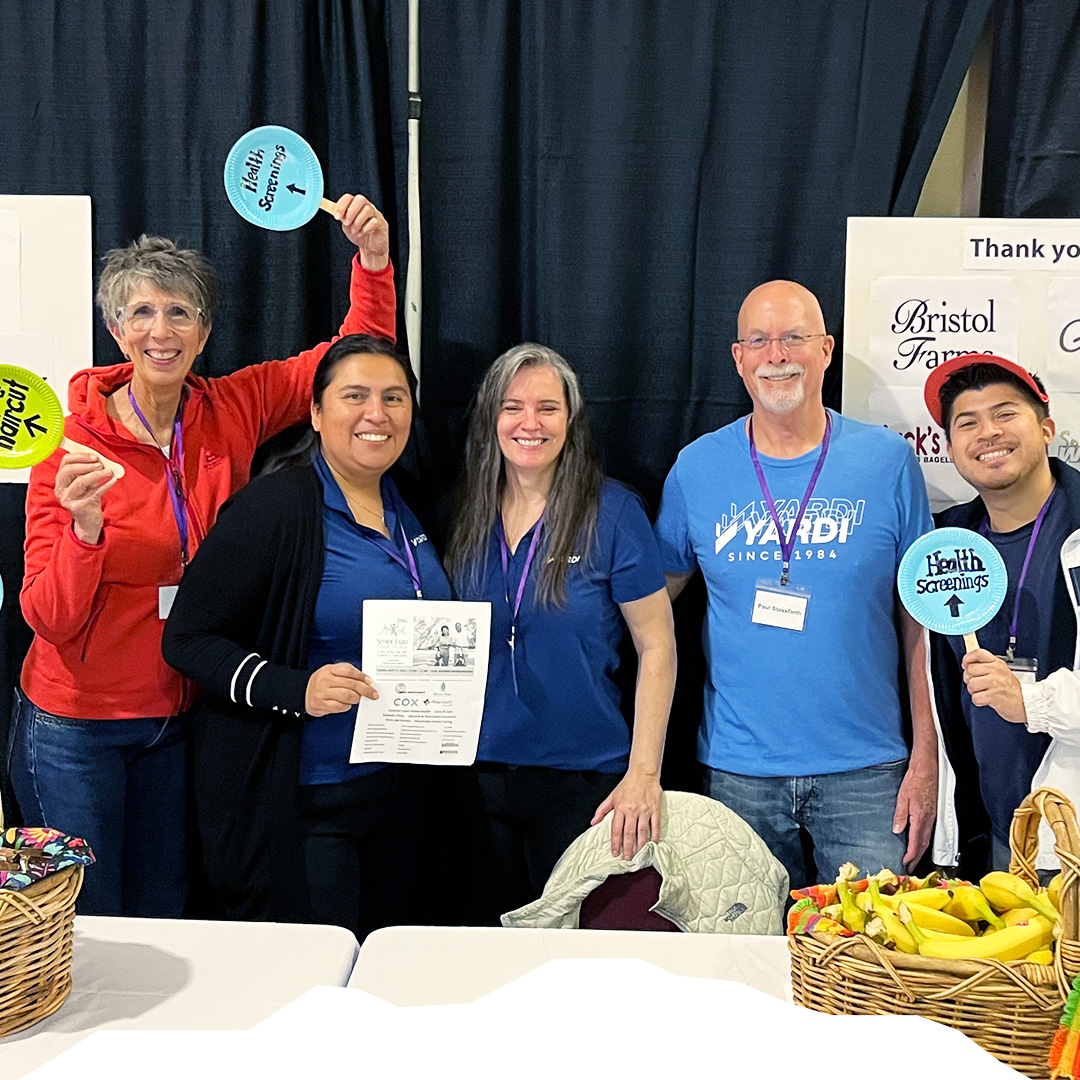 Paul Stassforth and Team Yardi at a senior expo in Santa Barbara