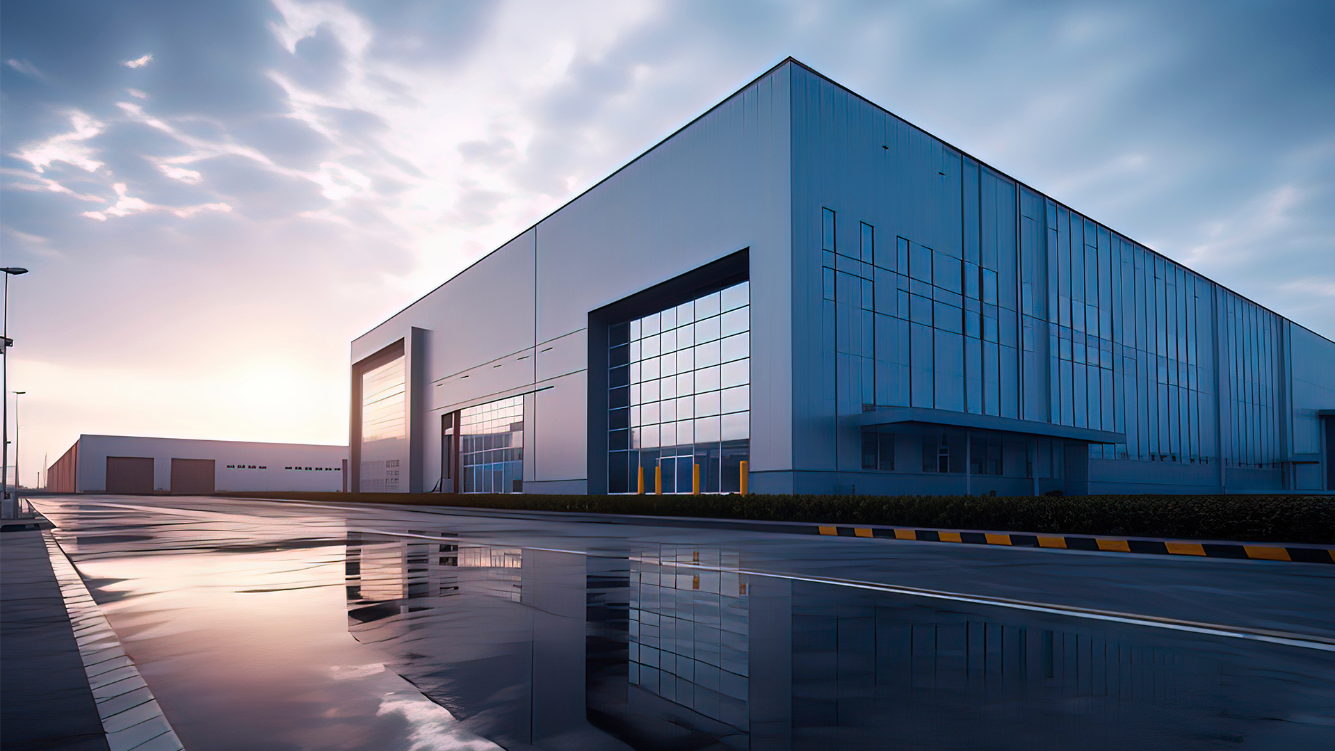 Self storage facility shown from the outside