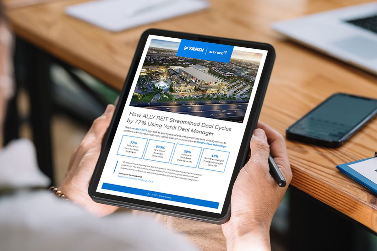 How ALLY REIT Streamlined Deal Cycles by 77% Using Yardi Deal Manager