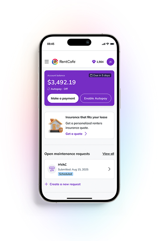RentCafe portals screenshot