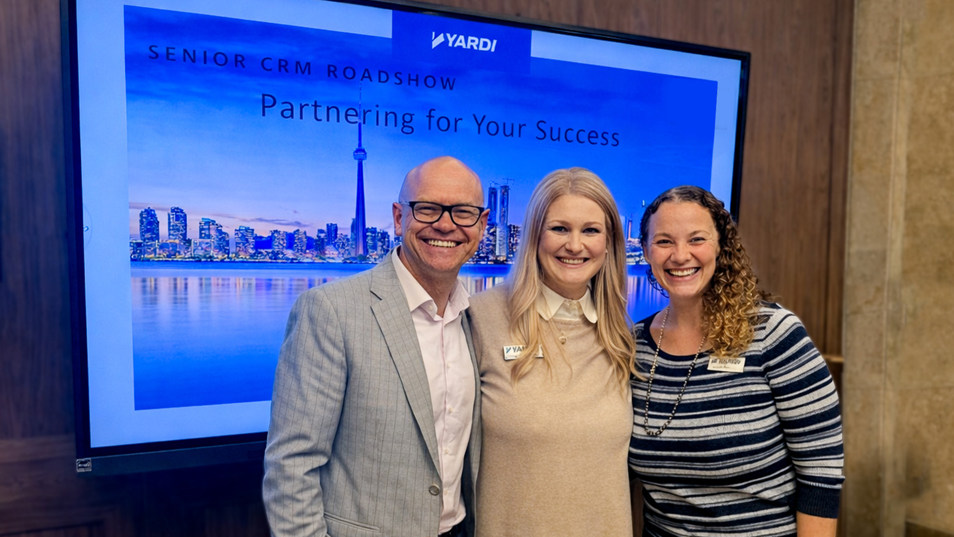 Presenters at Yardi Senior CRM Road Show in Toronto, November 2025