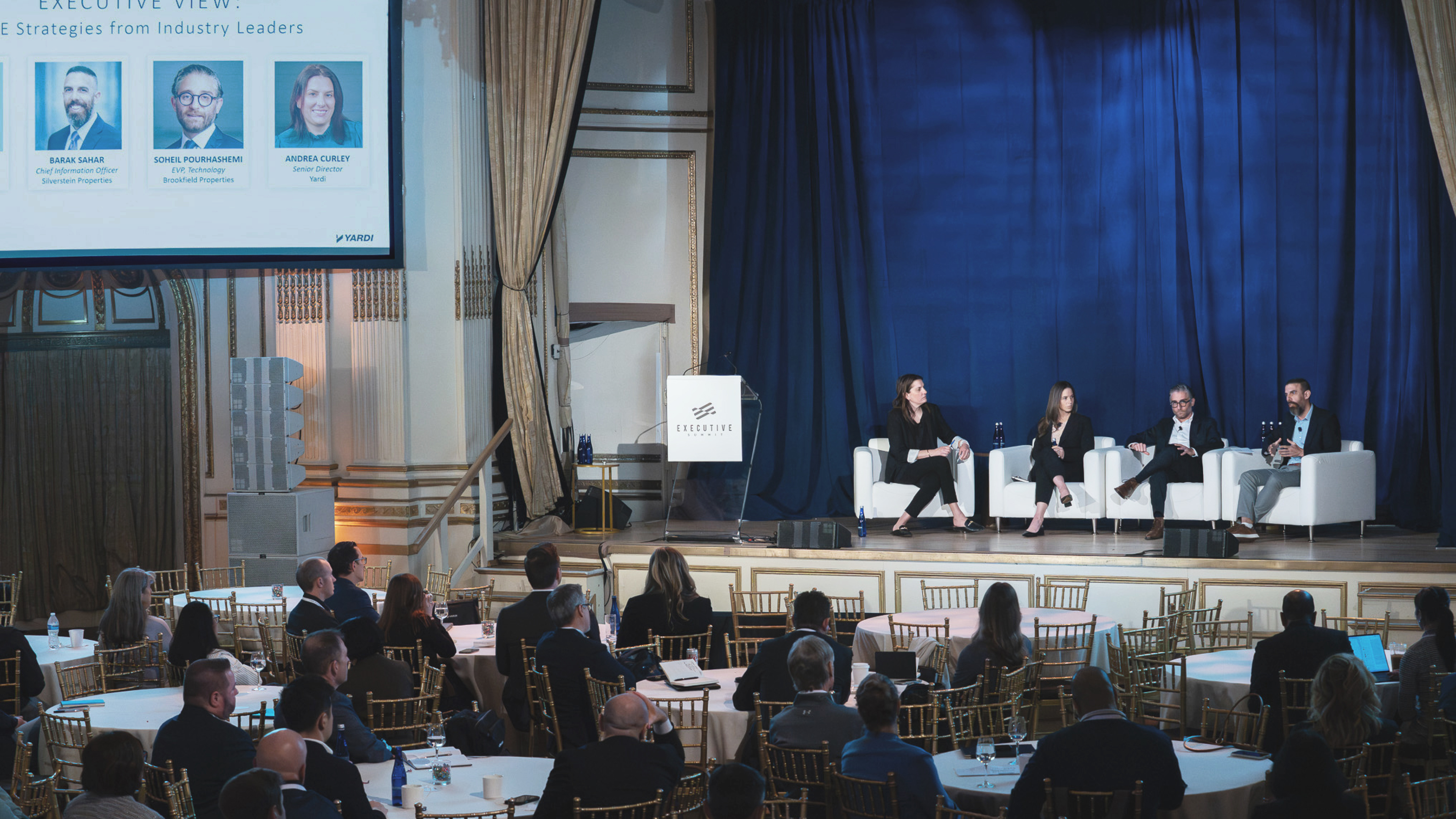 Panel of CRE executives speaking at the NY Executive Summit