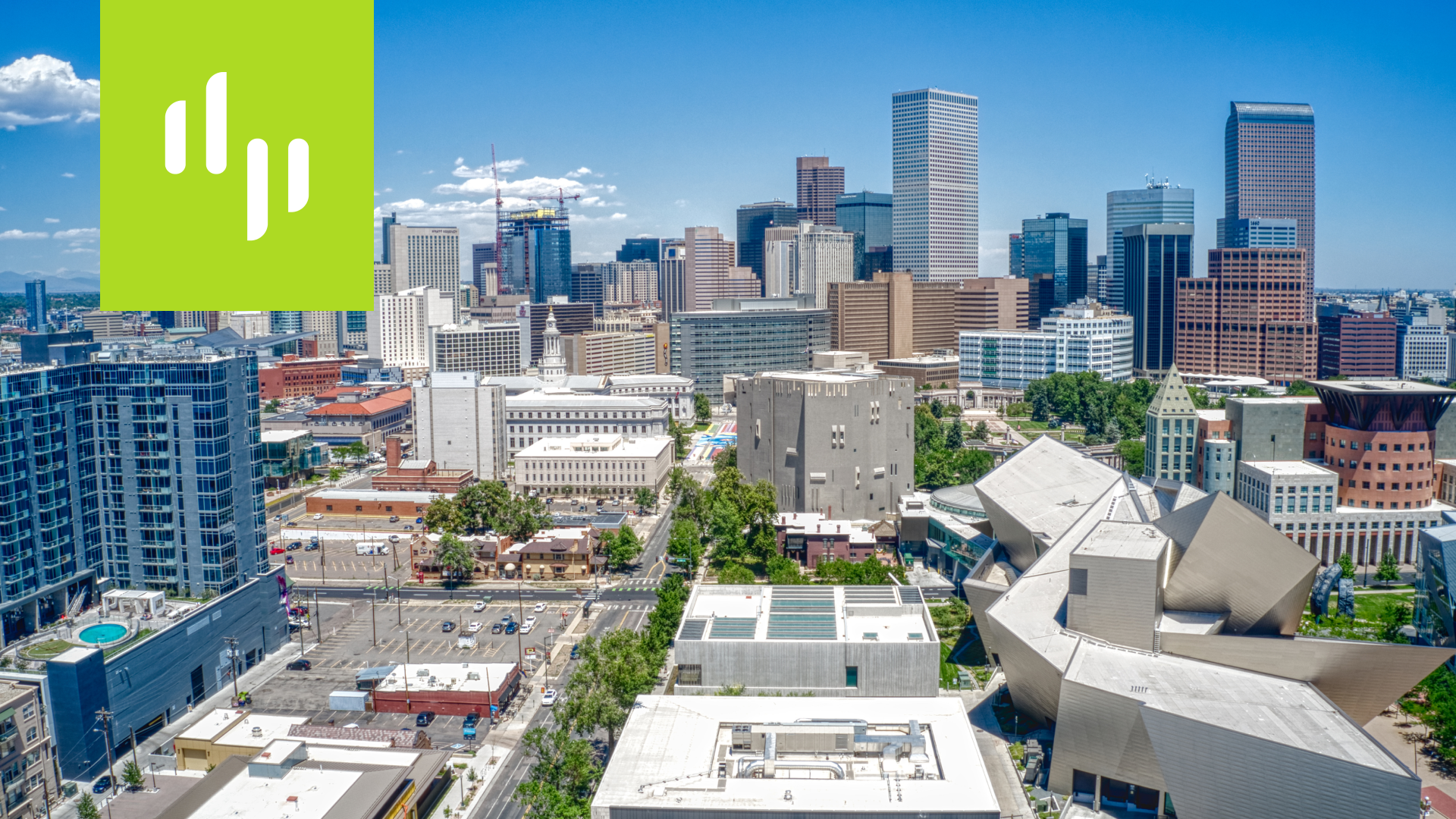 Colorado buildings with Yardi Energy logo overlaid