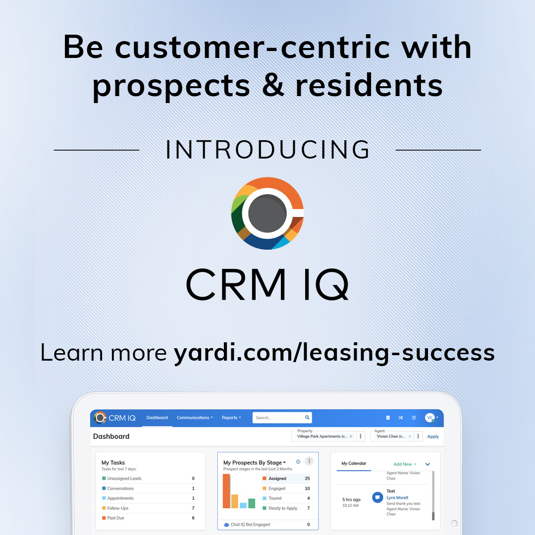 Yardi Releases CustomerCentric CRM IQ Yardi
