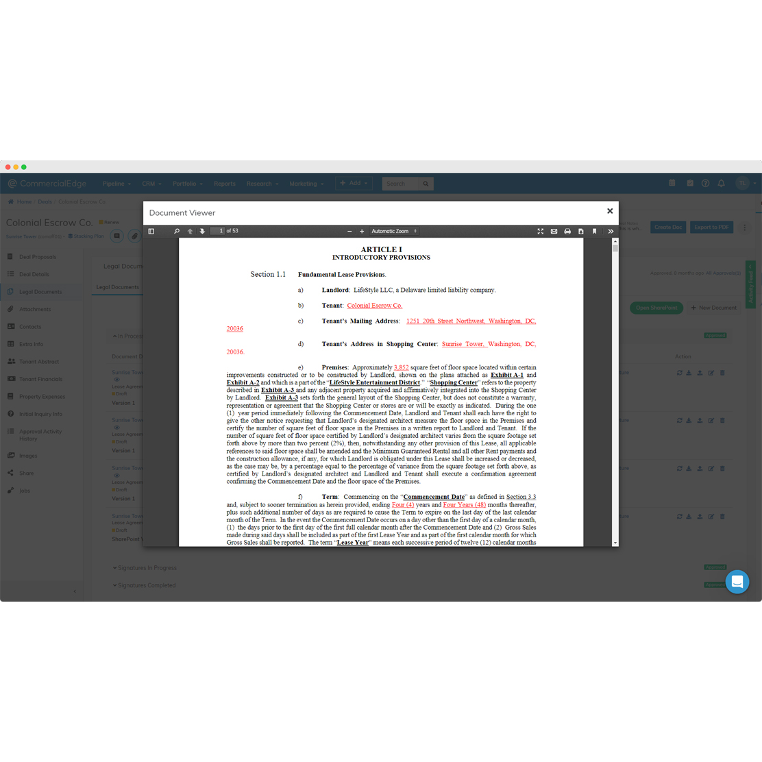 Leasing Management Software Deal Manager Yardi