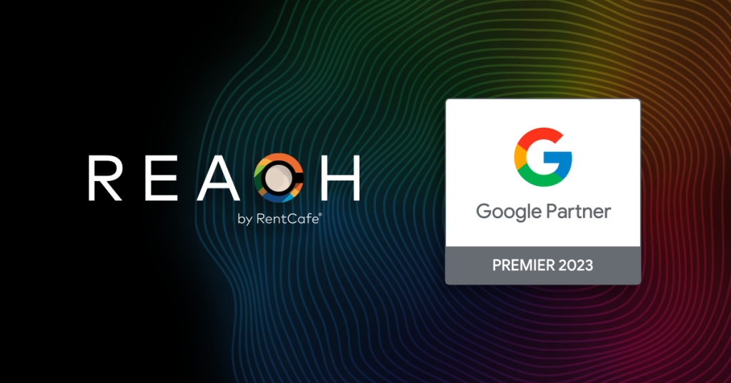 Reach by RentCafe logo and Google Premier Partner logo