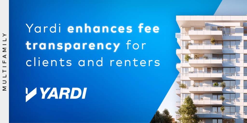 Yardi enhances fee transparency for clients and renters