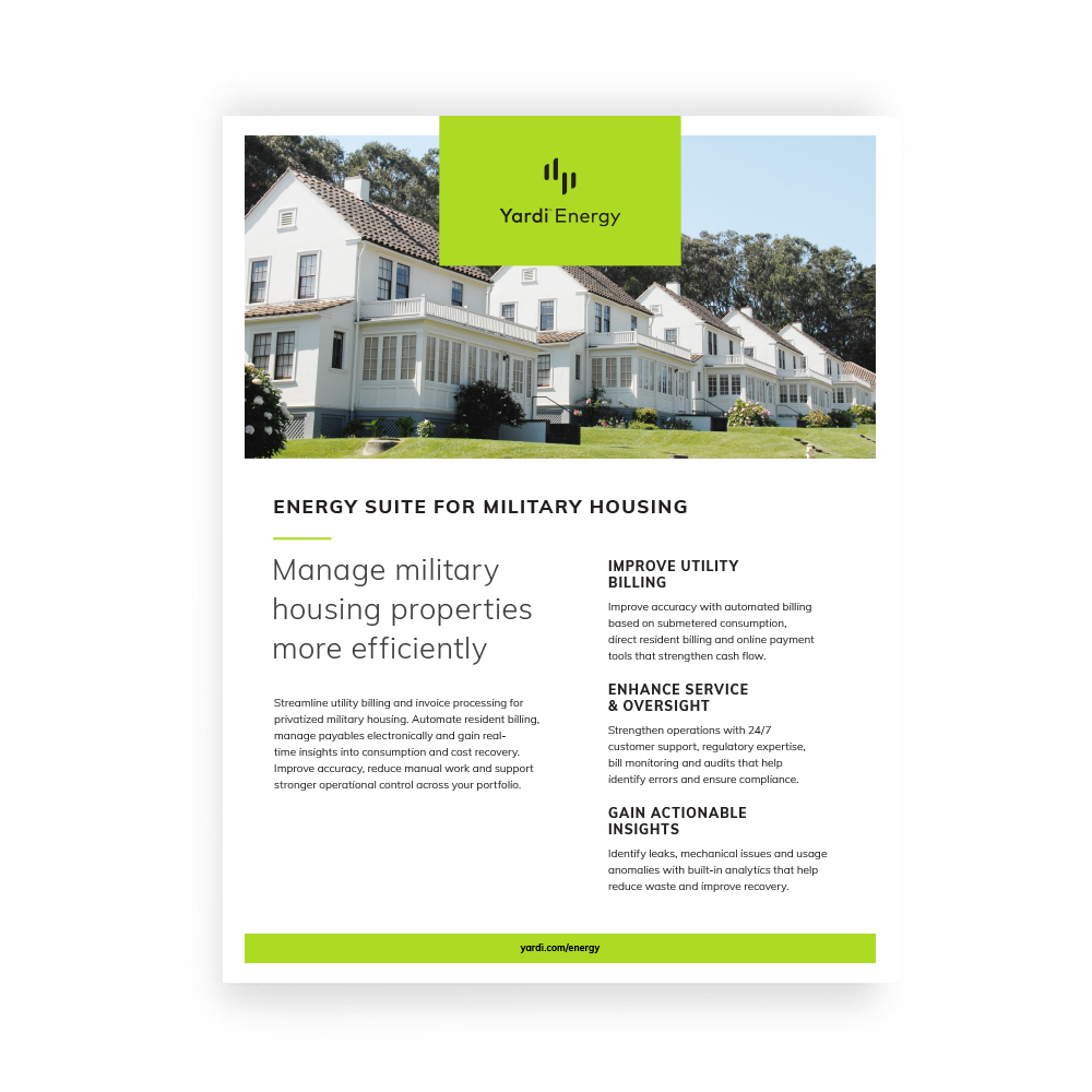 Energy Suite for Military Brochure