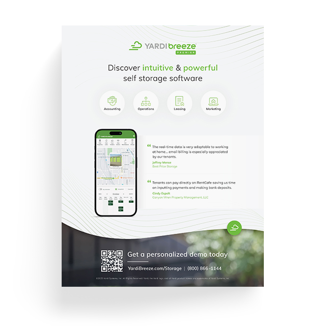 Yardi Breeze Premier Self Storage Brochure
