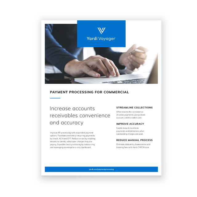 Payment Processing for Commercial Brochure