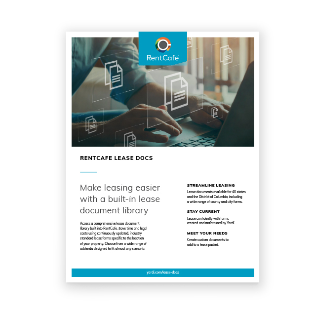 RentCafe Lease Docs Brochure