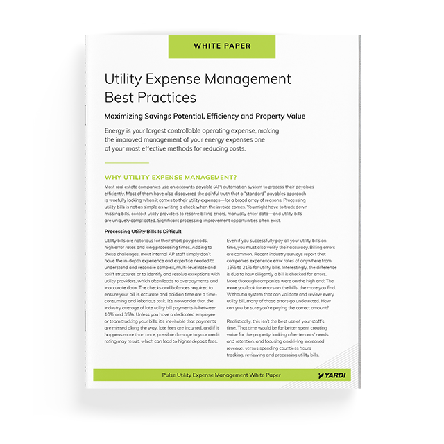 Best Practices for Utility Expense Management White Paper