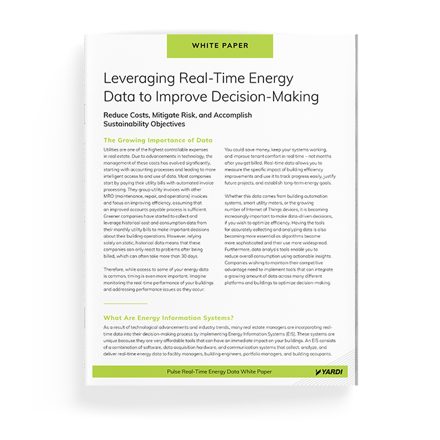 Leveraging Real-Time Energy Data to Improve Decision-Making White Paper