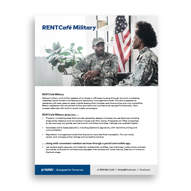 RentCafe Military App Brochure