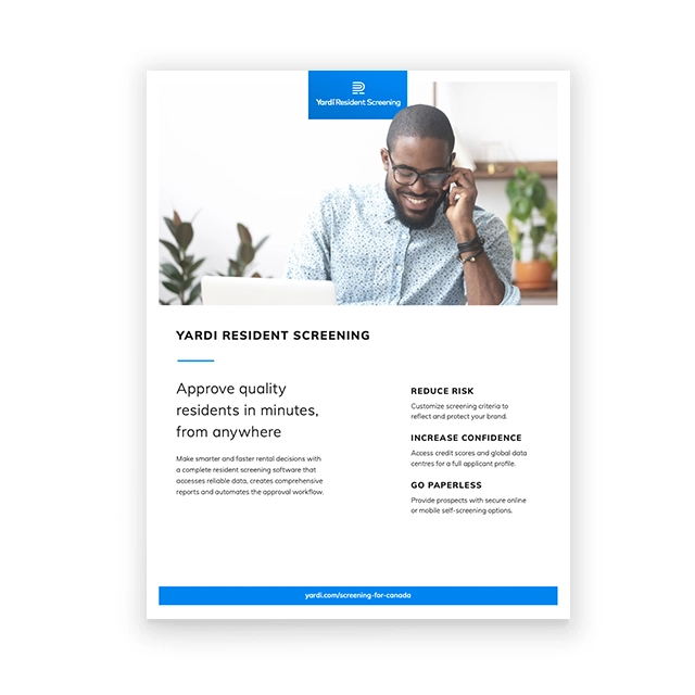 Resident Screening for Canada Brochure