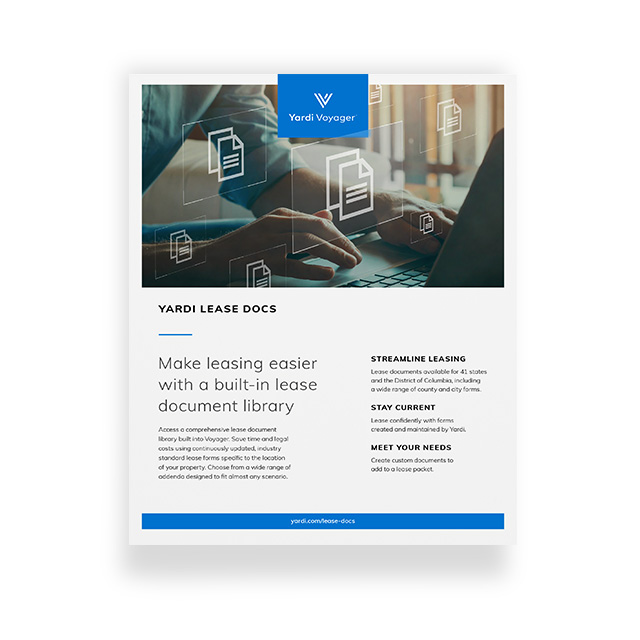 Yardi Lease Docs Brochure